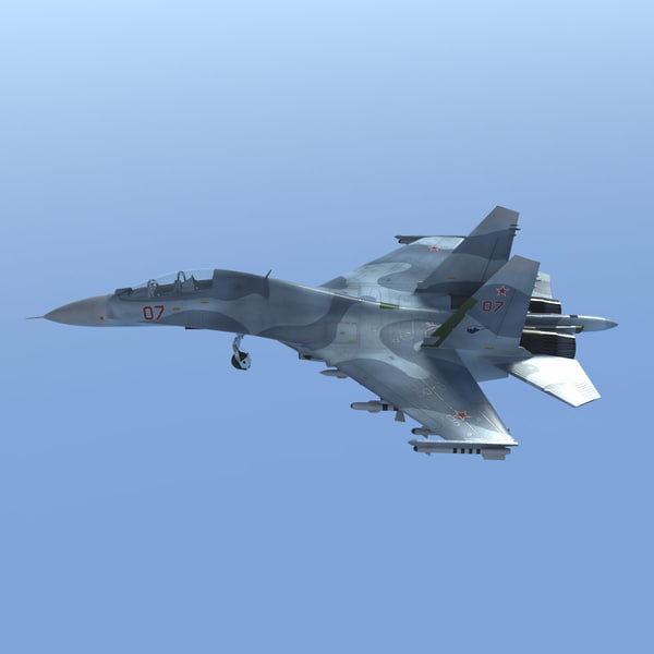 sukhoi su-27 ub flanker 3d model