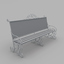 3d model park bench