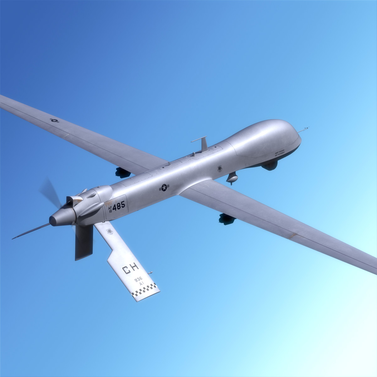 mq-1 predator vehicle 1 3d model