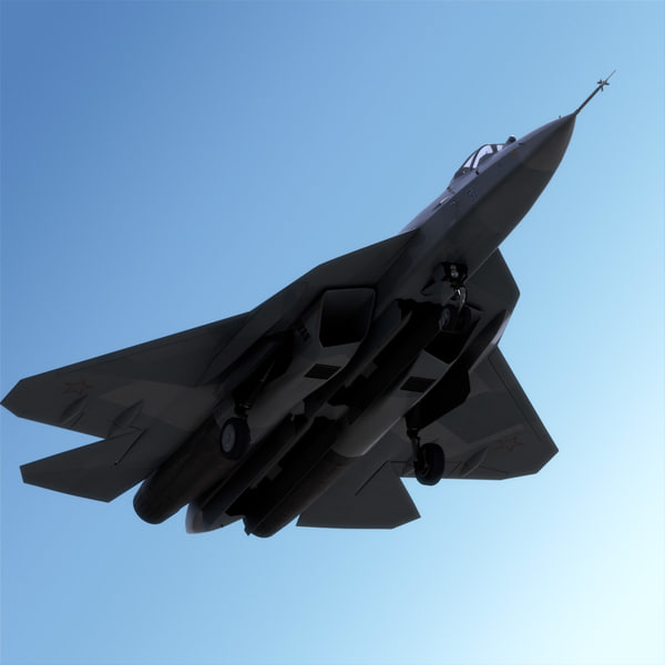 sukhoi pak fa t-50 3d model