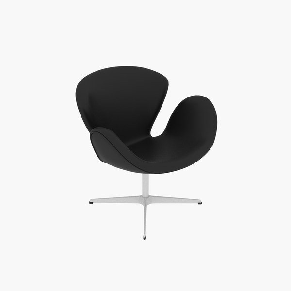 3d Model Arne Jacobsen Swan Chair, Swan Chair Leather Replica
