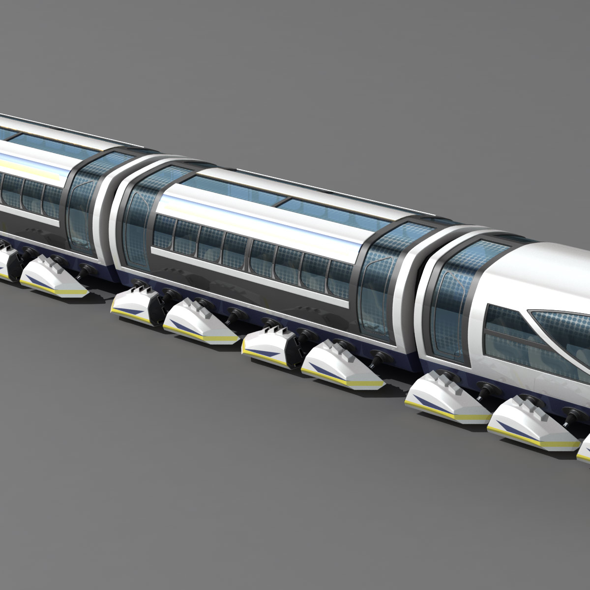 3d model futuristic train