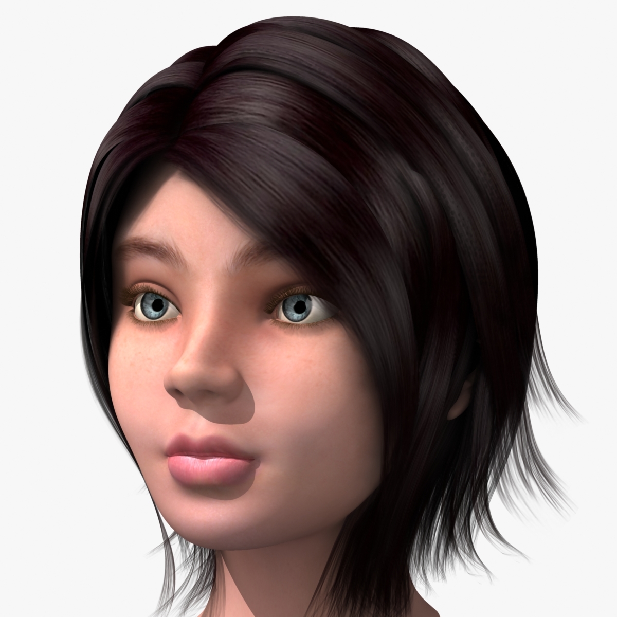 Woman Head 3d Model