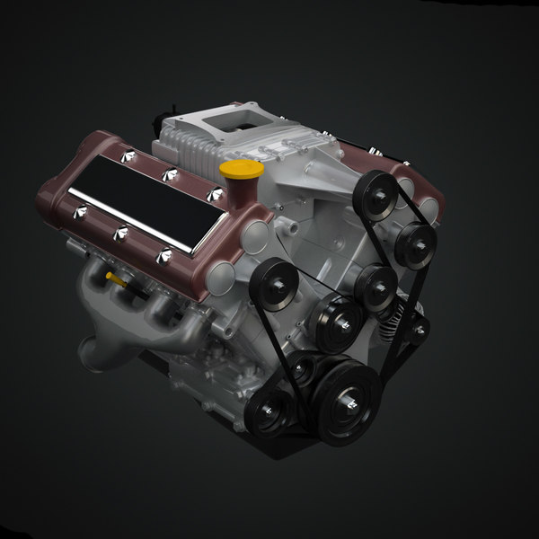 modelo 3d Generic V8 Supercharge Engine TurboSquid 586583