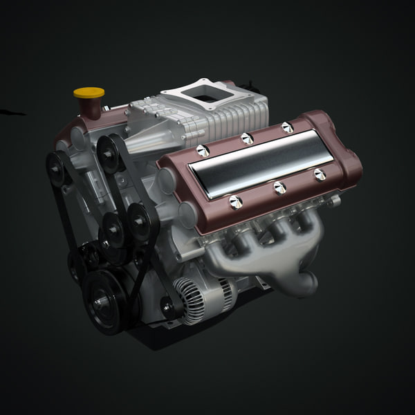 modelo 3d Generic V8 Supercharge Engine TurboSquid 586583