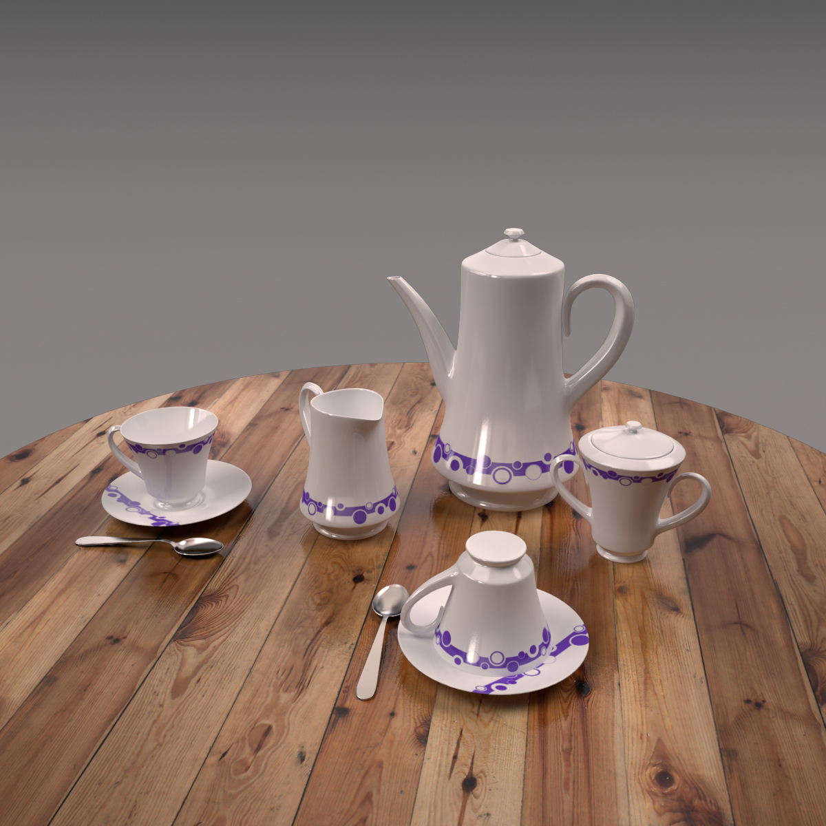 3d tea set