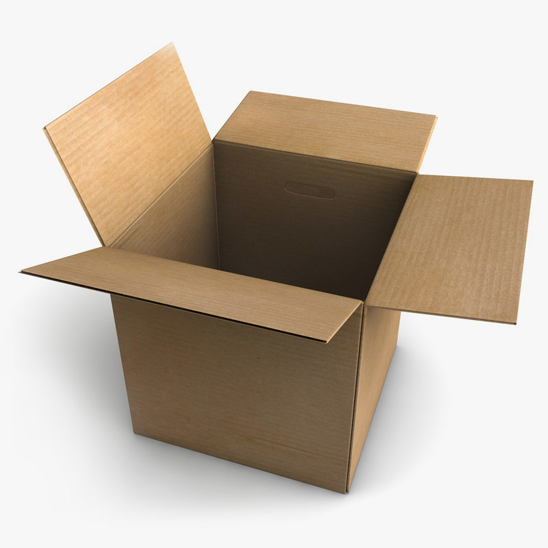 3d model cardboard box