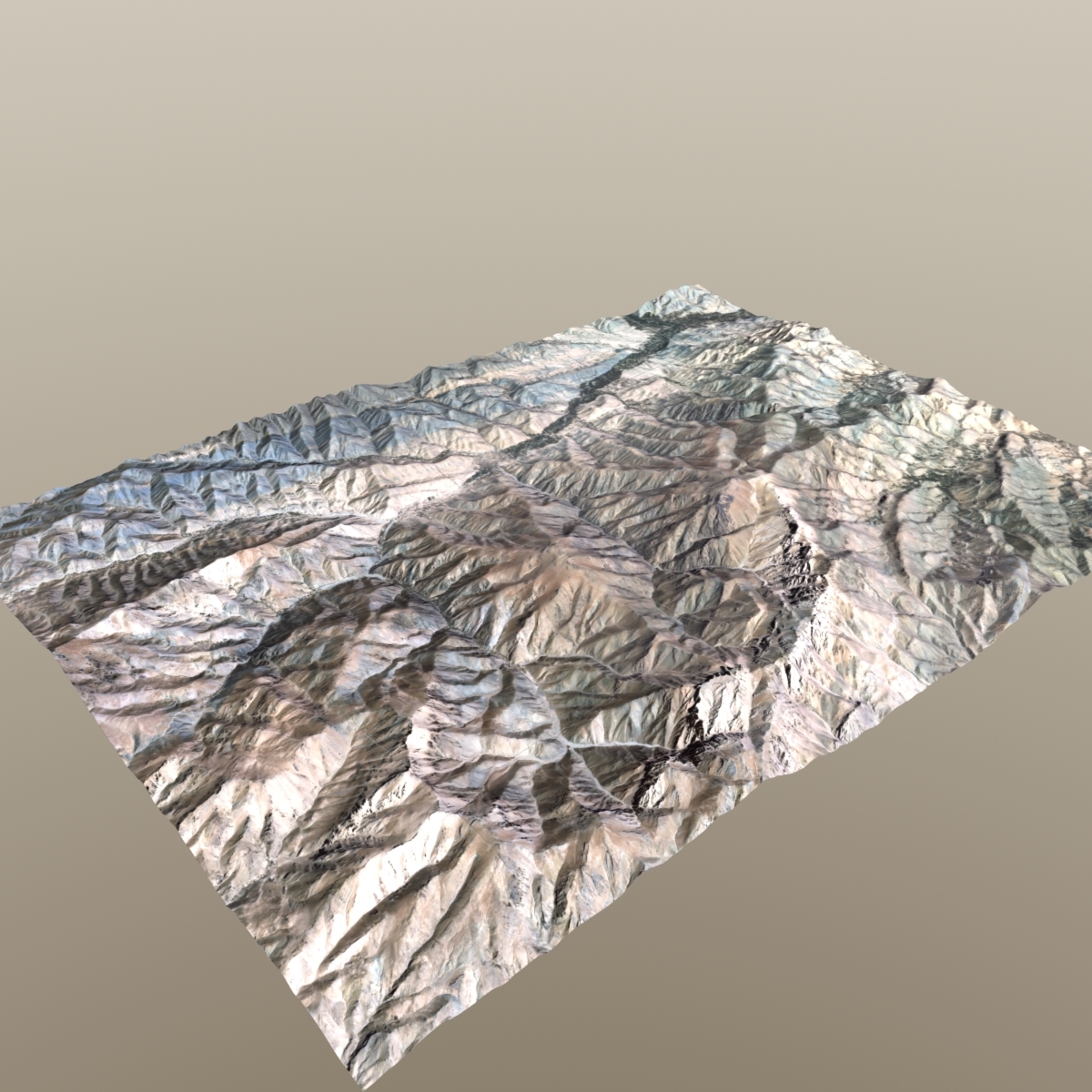 阿富汗地形28x20公里3d模型