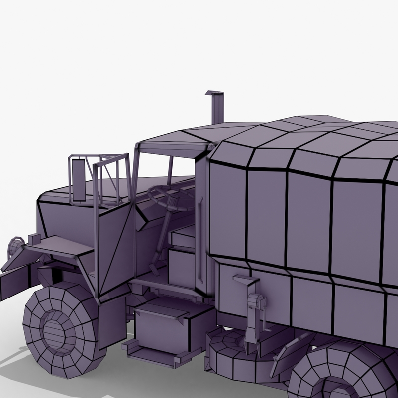 3d model m35 5 army truck