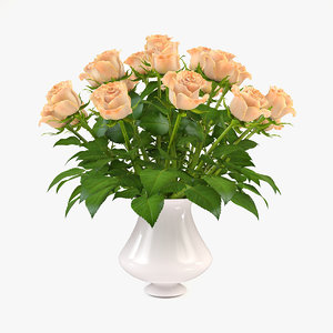 vase roses 3d model