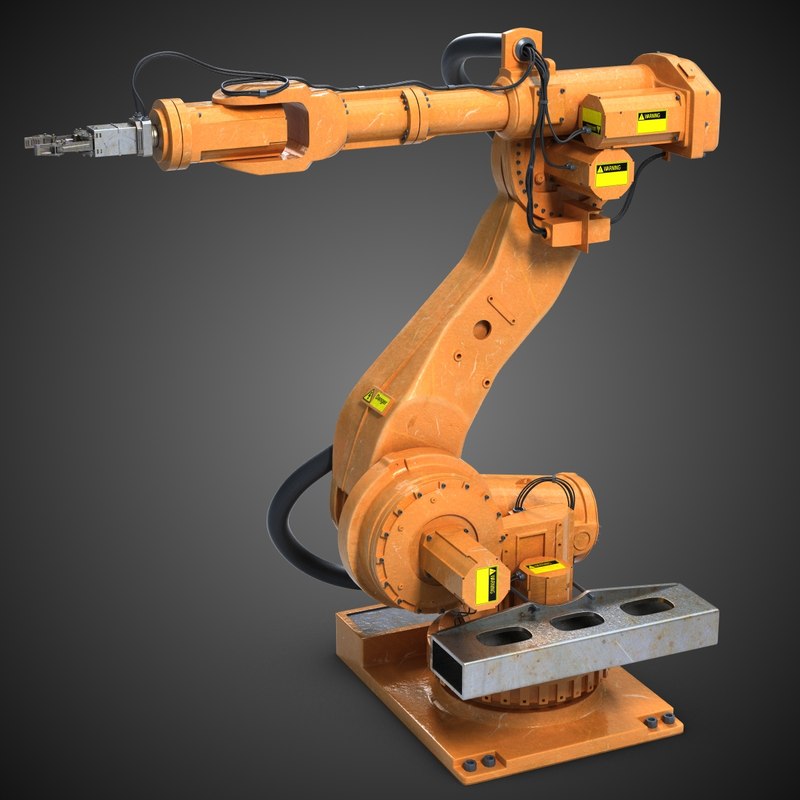 3d industrial robot arm 1 model