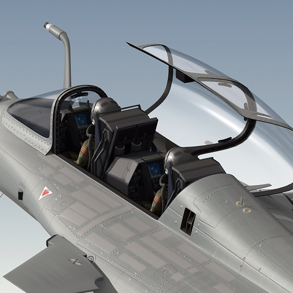 3dsmax dassault rafale fighter cockpit