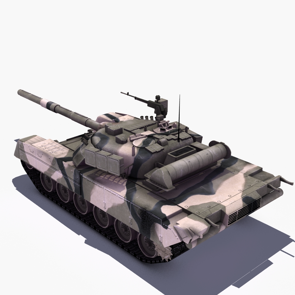 3d T80u Main Battle Tank Model