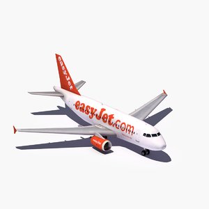 3d airbus a319 easyjet airliners