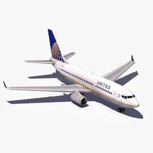 united airline 3d max