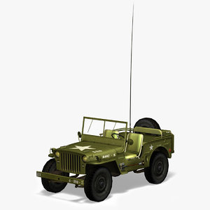 army willys jeep 3d model