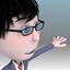 rigged cartoon clever guy 3d max