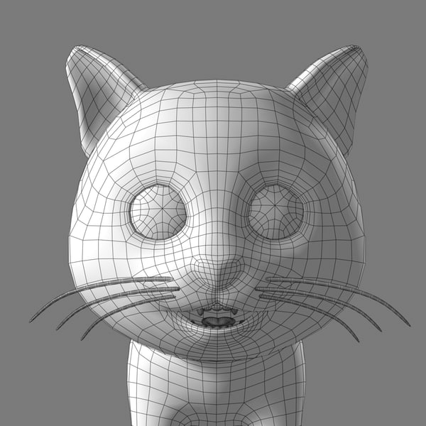 3d model cat cartoon kitty