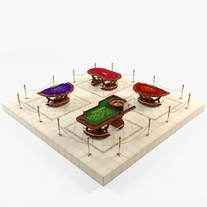 3d casino table model