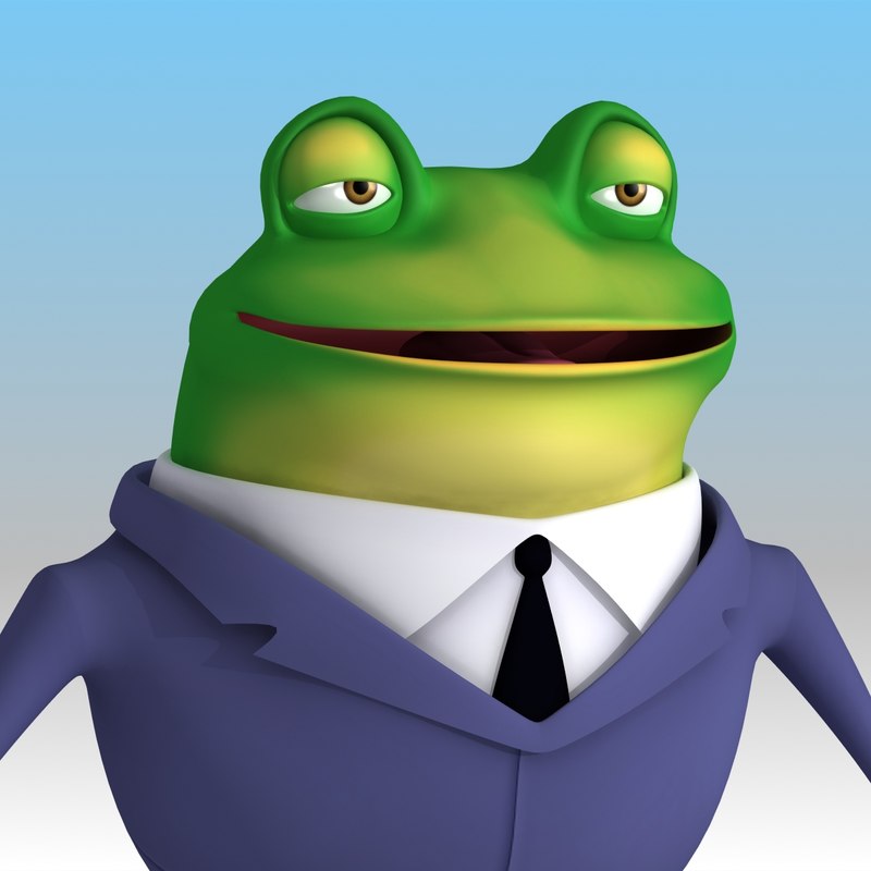 cartoon frog suit 3d max