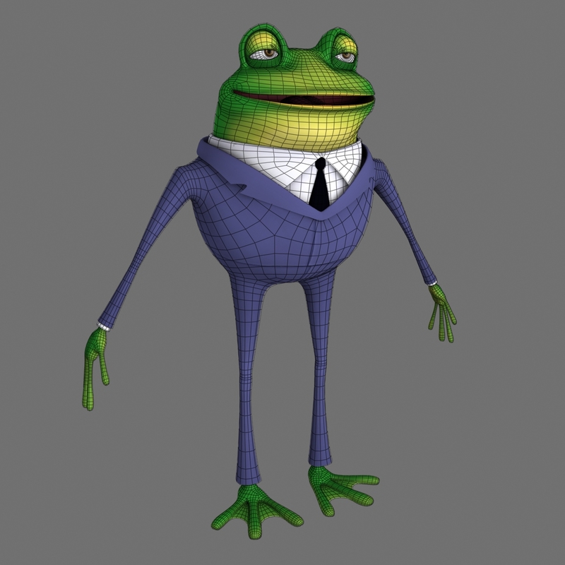 cartoon frog suit 3d max