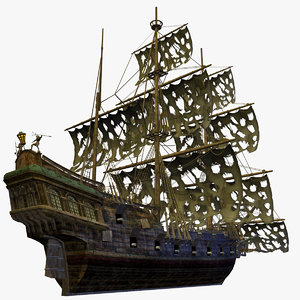 pirate ship details 3d max