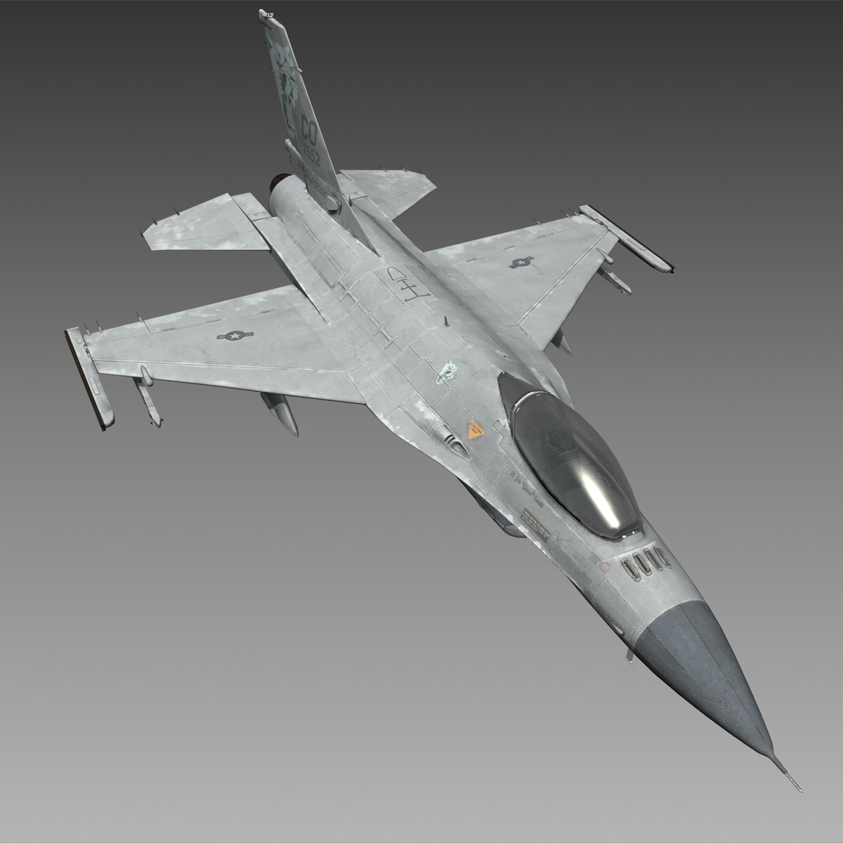 f-16 cockpit 3d model