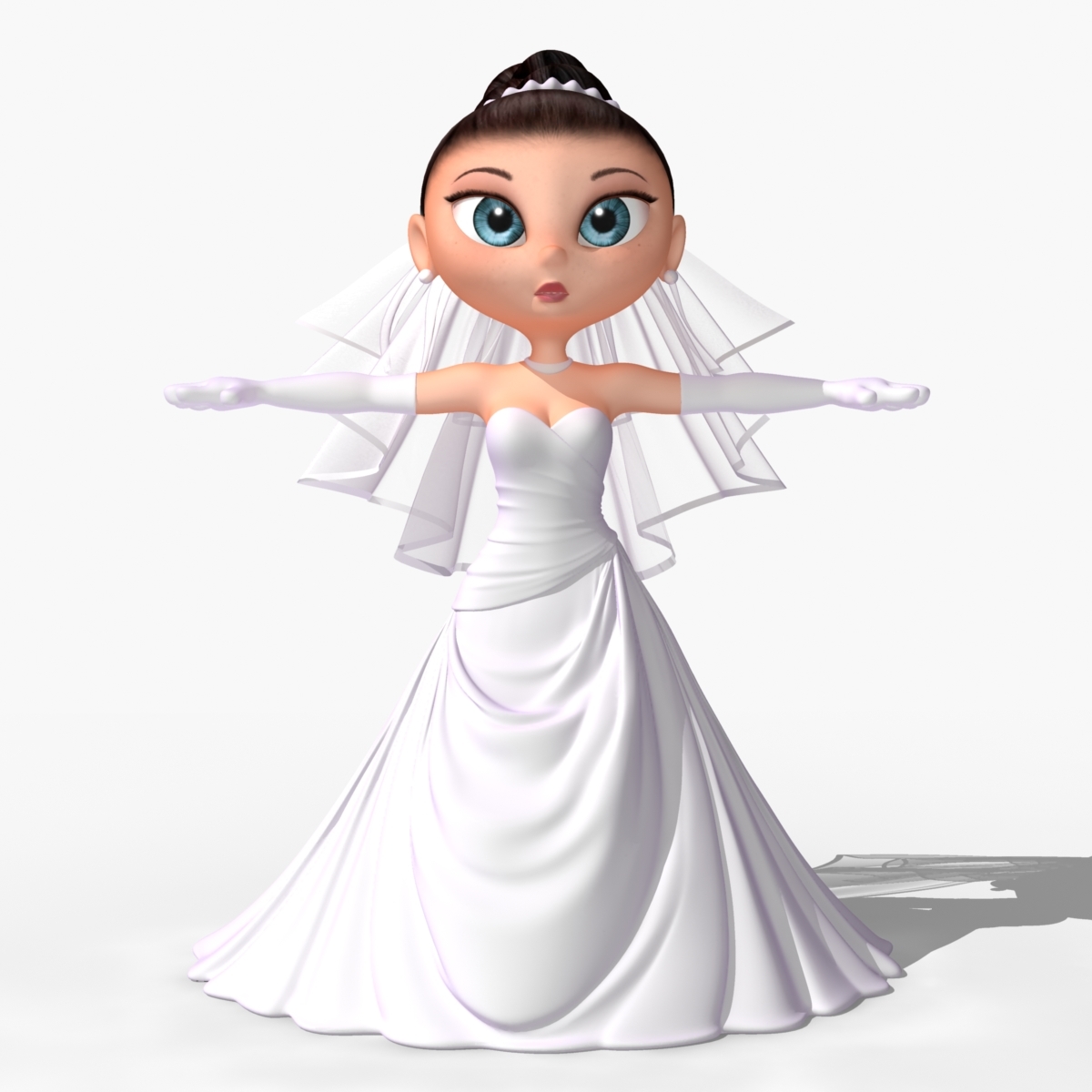 3dsmax cartoon bride