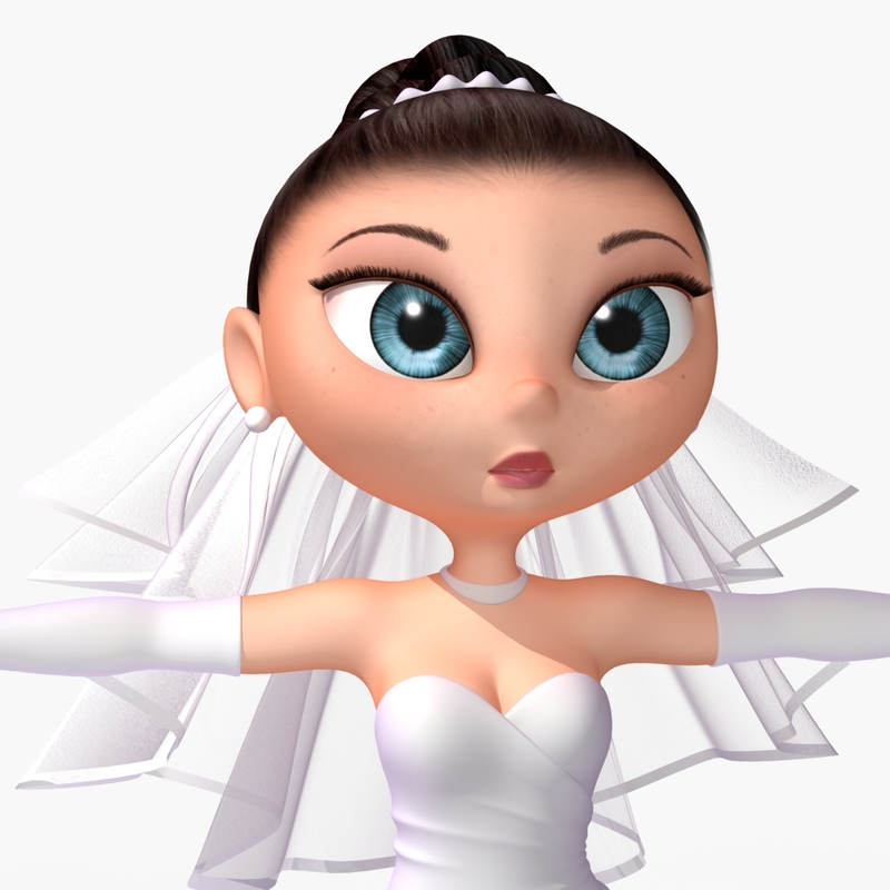 3dsmax cartoon bride