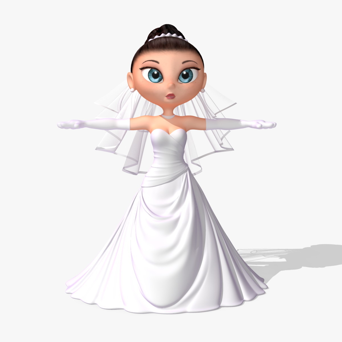 3dsmax cartoon bride