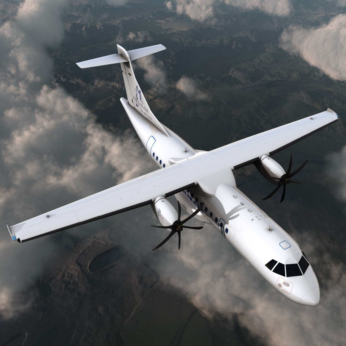 客机atr 423d模型