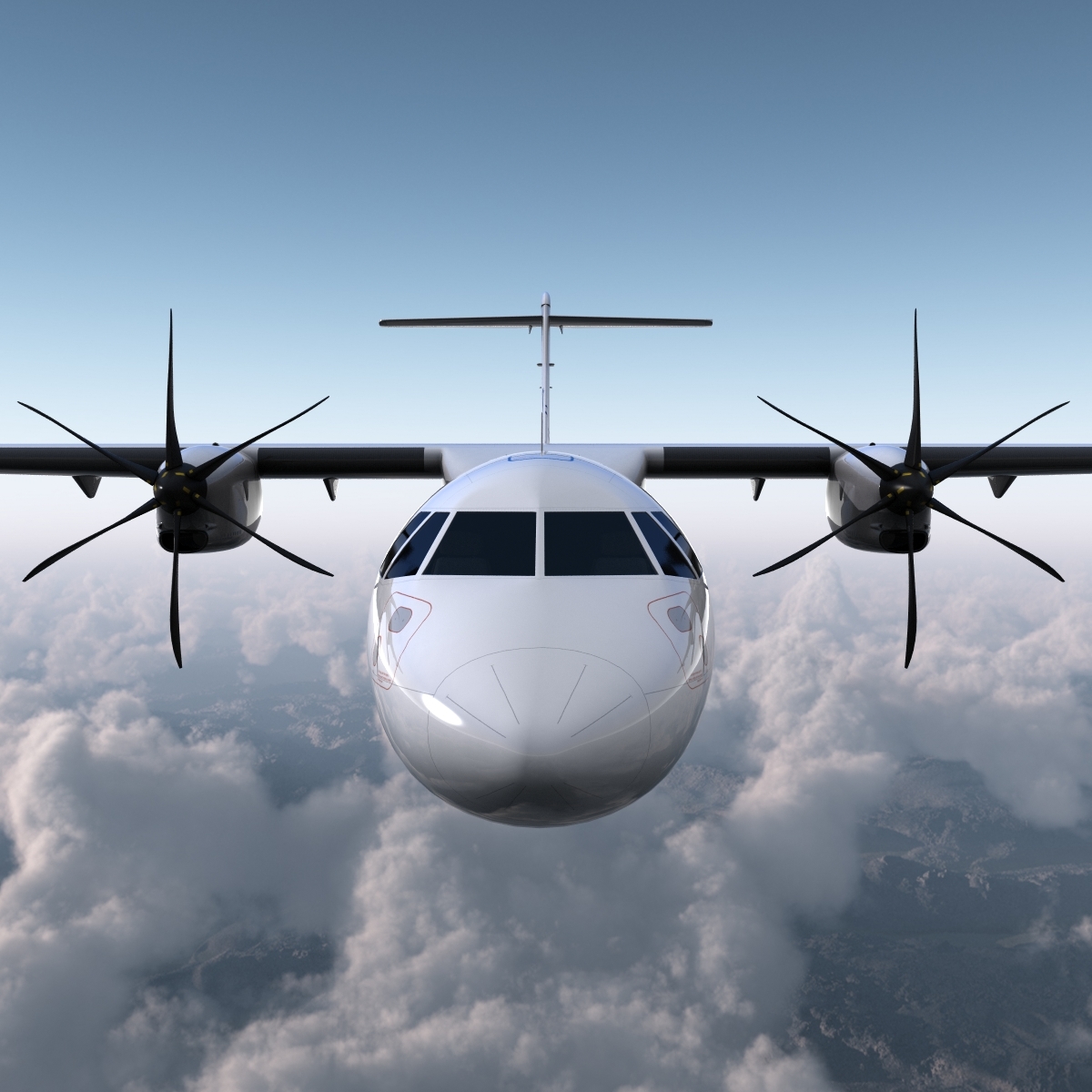 客机atr 423d模型