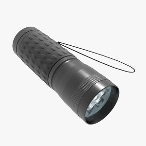 3d model flashlight light led
