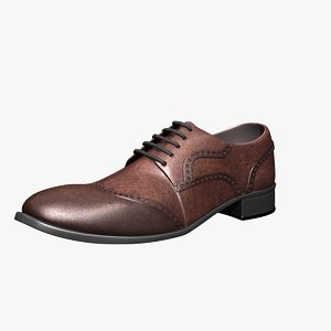 shoe man leather 3d model