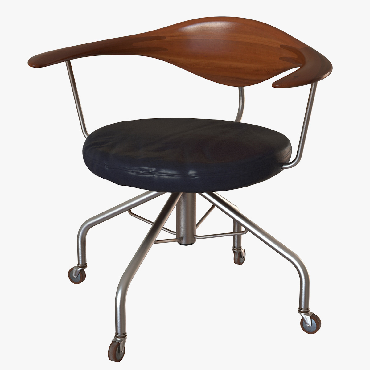 swivel chair pp502 hans wegner 3d max