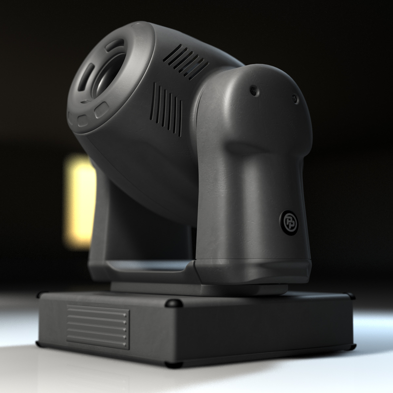 3d model of gobo lamp lighting effects