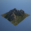 3d obj rocky mountain
