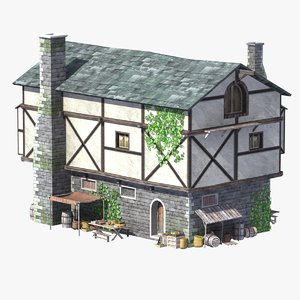 old medieval tavern 3d model