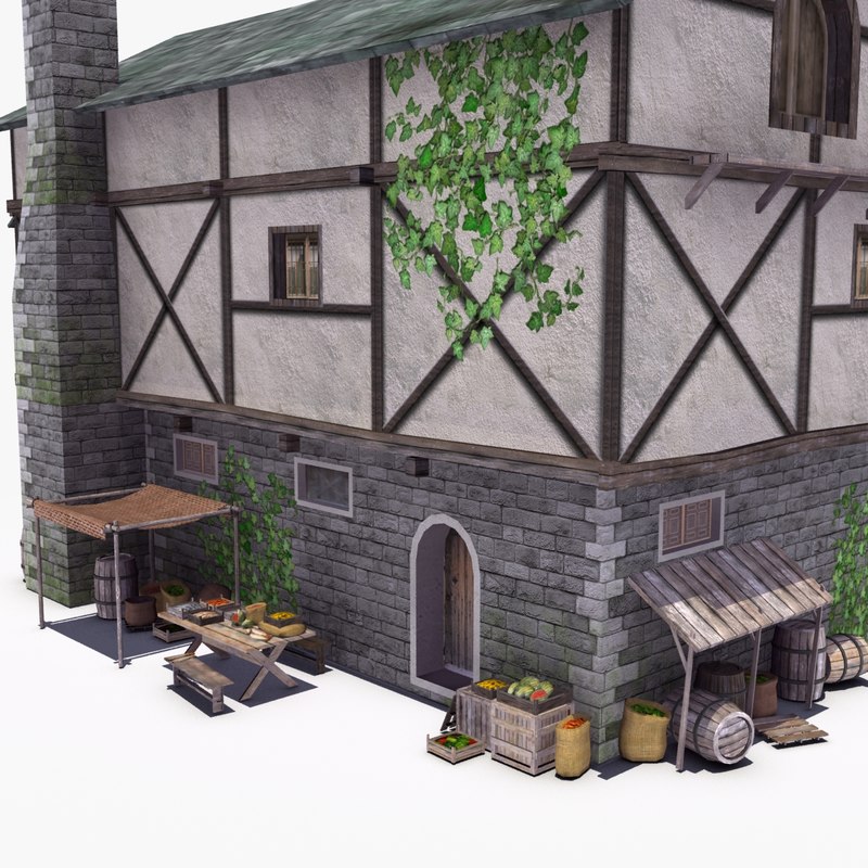 old medieval tavern 3d model