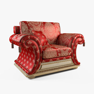 3d armchair modeled model