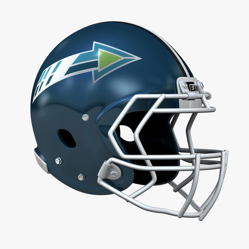 realistic football helmet 3d c4d