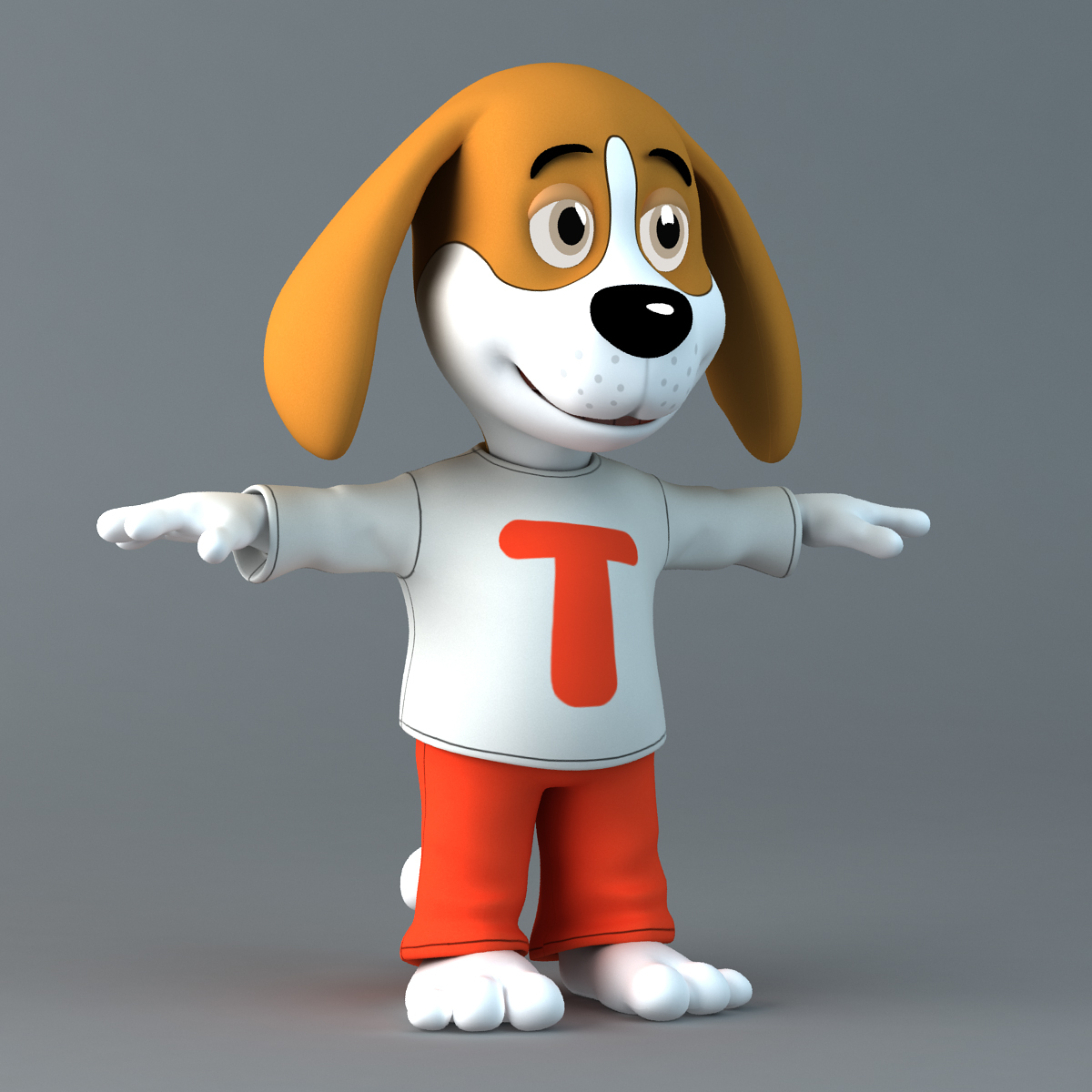 theo - 卡通狗3d模型