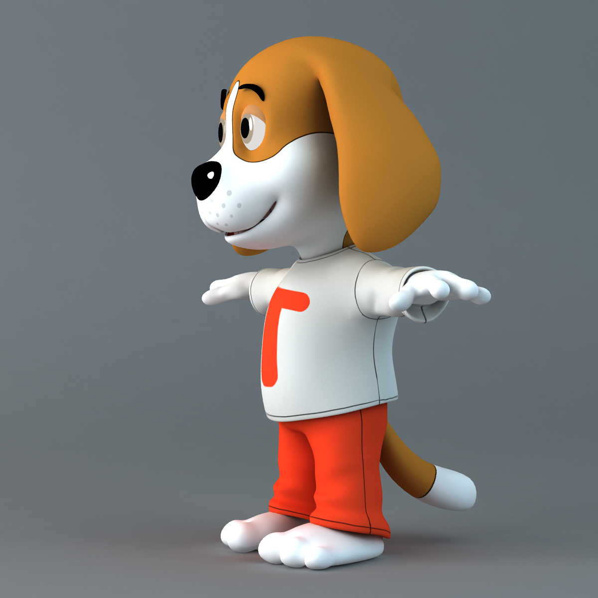 theo 卡通狗3d模型