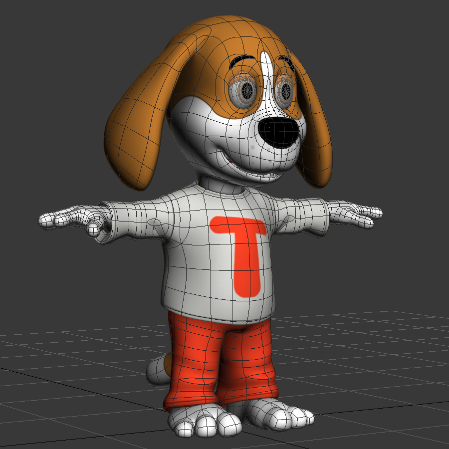 theo - 卡通狗3d模型