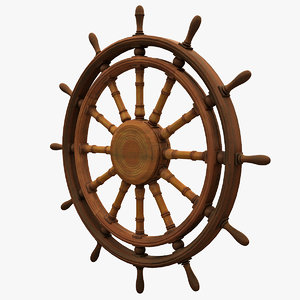 ship wheel 3 3d obj