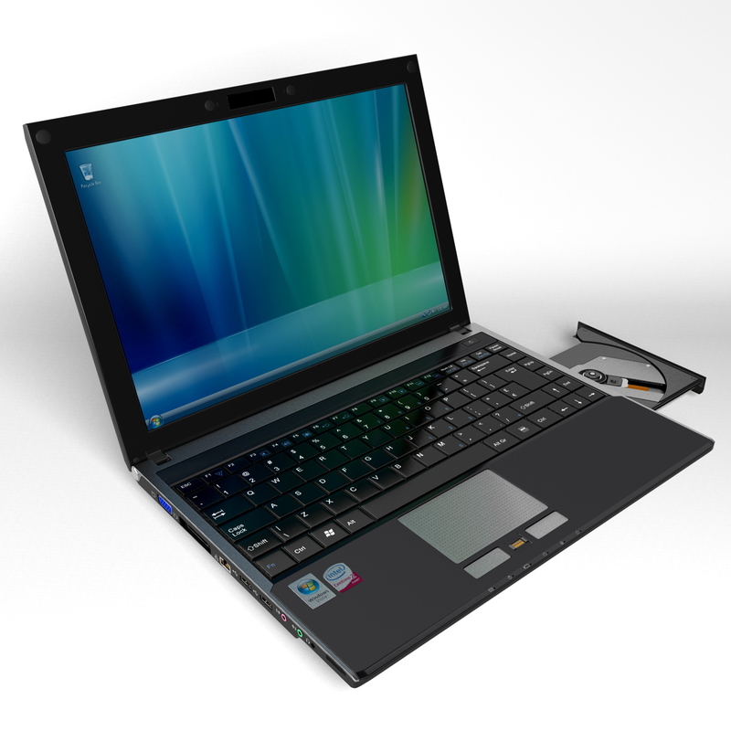 3d notebook laptop model