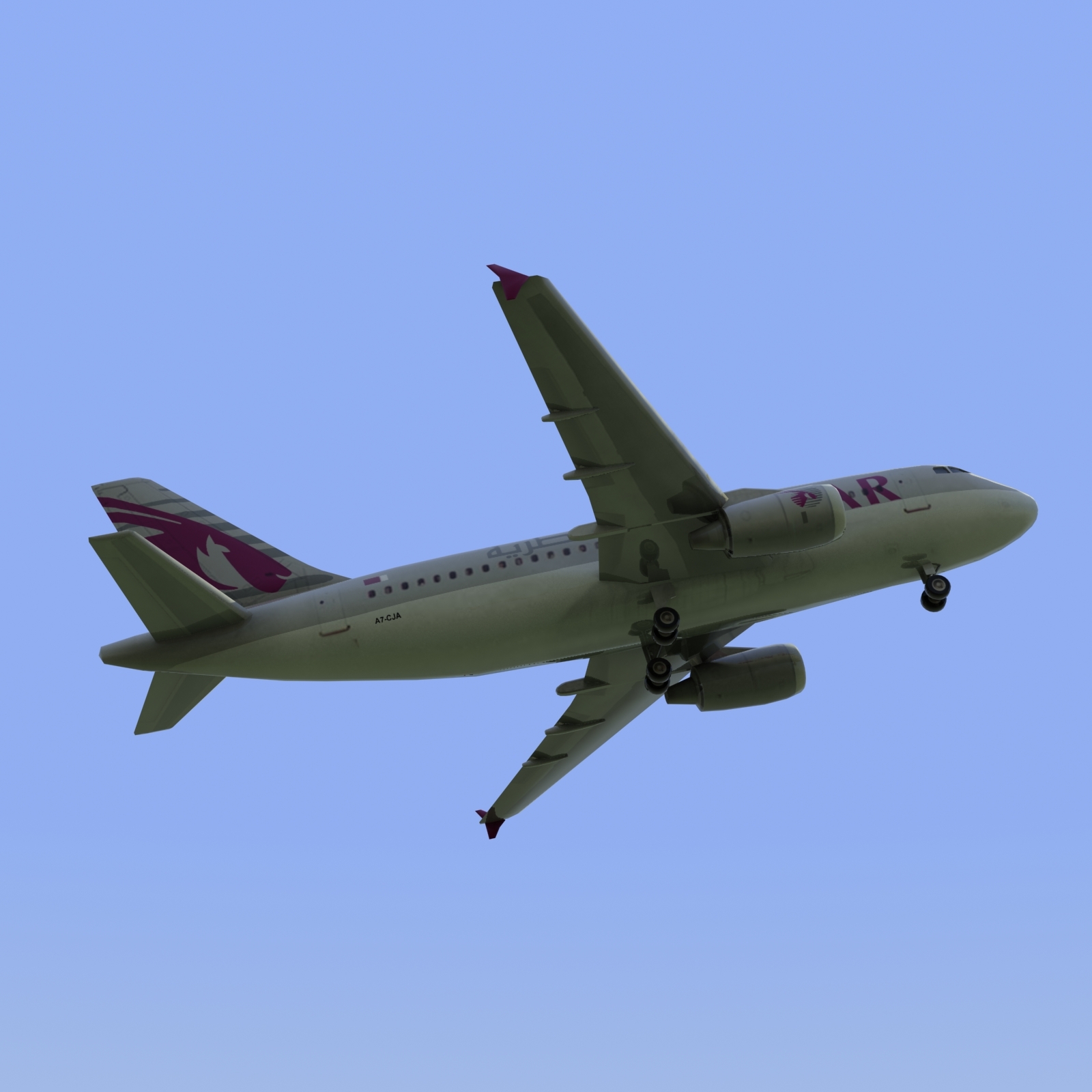 a319卡塔爾空客lw3d模型