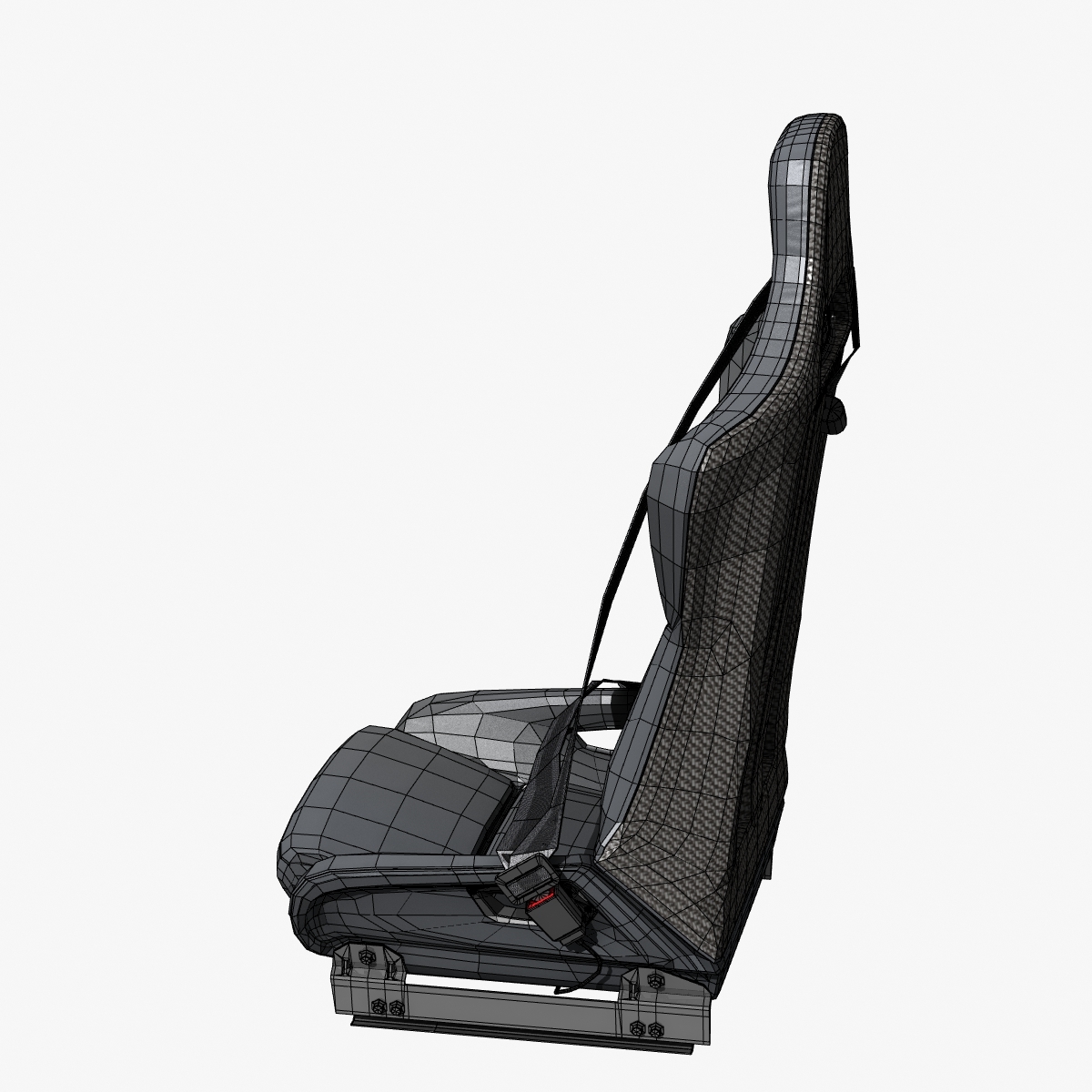 racing car seat 3d max