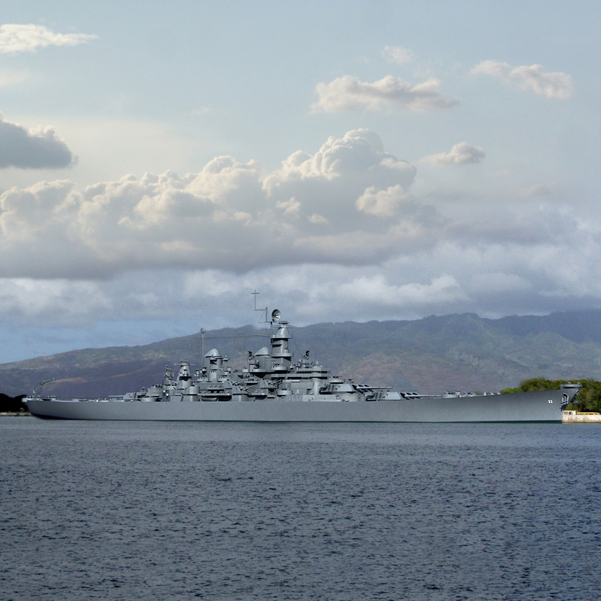 uss bb 63 missouri 3d model