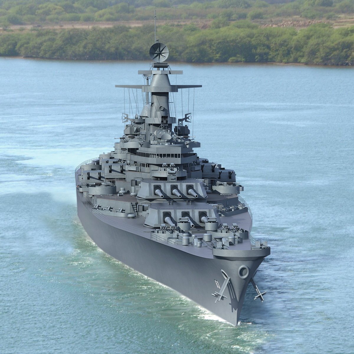 uss bb 63 missouri 3d model